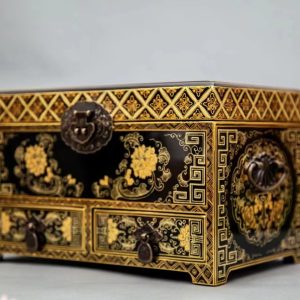 Inlaid Gold Jewelry Box - Natural Paint Products